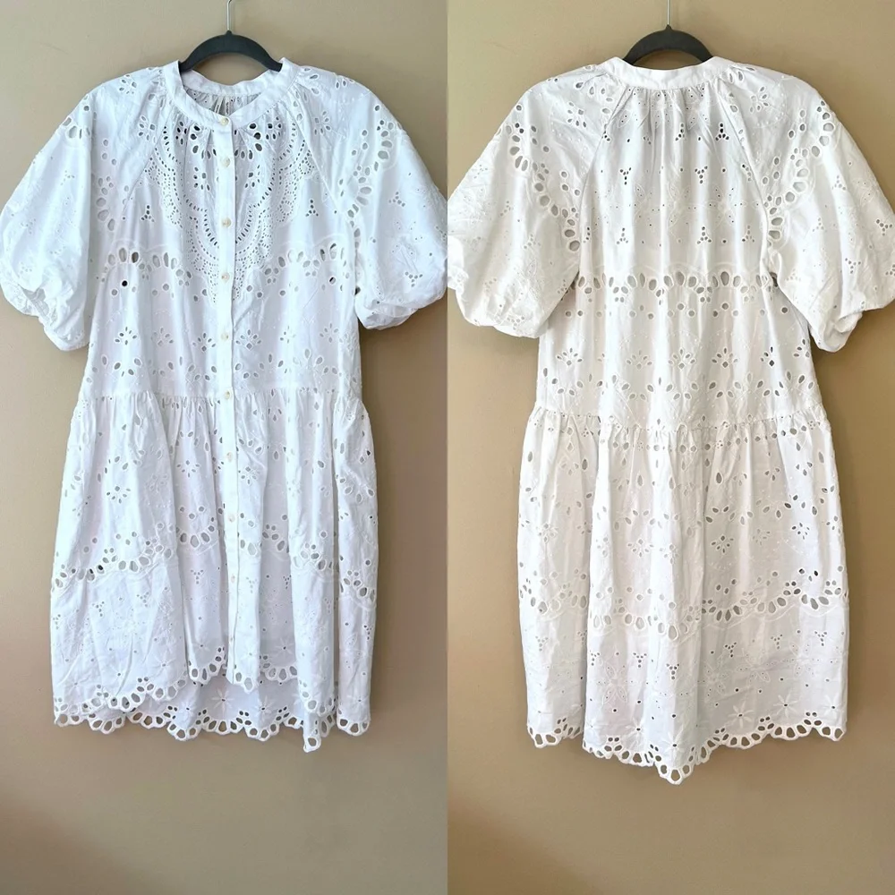 NWT Anthropologie Tallulah Eyelet Mini Dress - Picture 3 of 12